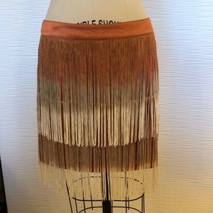 Ombré fringe skirt